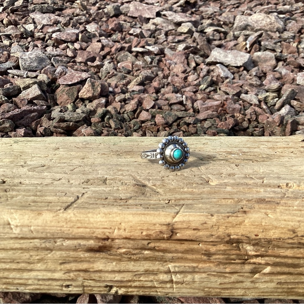 Turquoise and Sterling Silver Women's Ring, Size 8